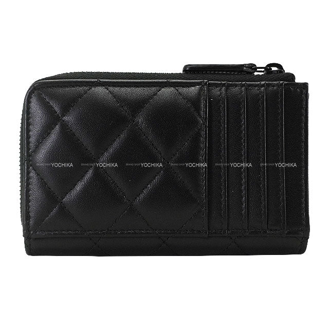 CHANEL card holder Fragment Case Matelasse COCO Mark Noir (Black) Lambskin Black HW AP3179[EXCELLENT][Authentic]
