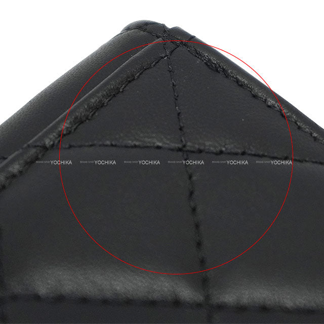 CHANEL card holder Fragment Case Matelasse COCO Mark Noir (Black) Lambskin Black HW AP3179[EXCELLENT][Authentic]