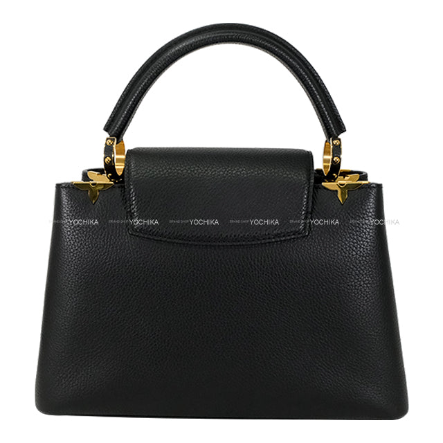 [Pre-loved] LOUIS VUITTON Handbag CAPUCINES MM Noir (Black) Taurillon Leather Gold HW M54663[USED SA][Authentic]