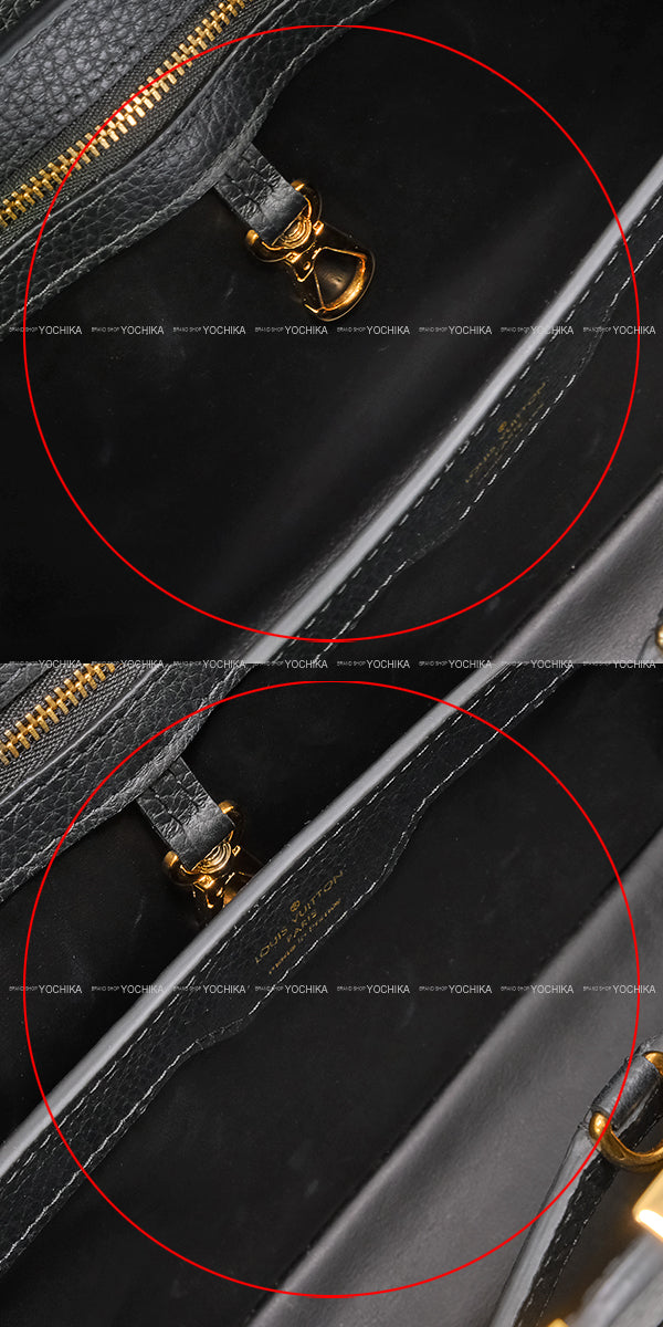 [Pre-loved] LOUIS VUITTON Handbag CAPUCINES MM Noir (Black) Taurillon Leather Gold HW M54663[USED SA][Authentic]