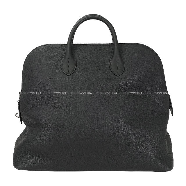 [Pre-loved] HERMES Handbag Bolide a Dos Noir (Black) Veau Togo/Veau Swift Silver HW Stamp W[LIKE NEW][Authentic]