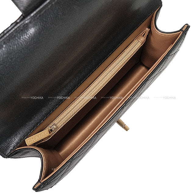 [Pre-loved] CHANEL Shoulder bag Matelasse COCO Mark Pearl Chain Noir (Black) Lambskin Antique Gold HW AS0585[LIKE NEW][Authentic]