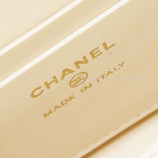 CHANEL Shoulder bag Matelasse COCO Handle Mini Beige Graind Calf(Caviarskin) Champagne Gold HW AP4244[EXCELLENT][Authentic]