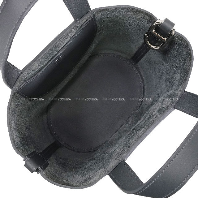 HERMES Handbag In the Loop 18 Ardoise Taurillon Clemence/Veau Swift Silver HW Stamp W[EXCELLENT][Authentic]