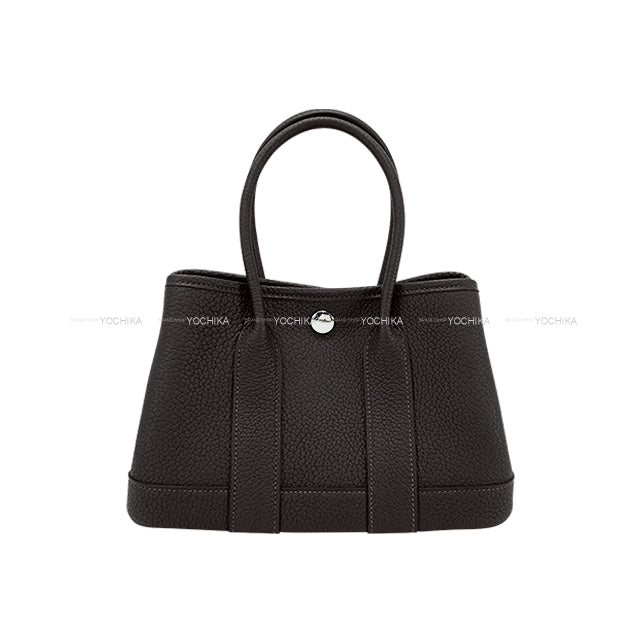 HERMES Handbag Neo Garden Party 23 Ebene Veau Negonda Silver HW Stamp K[BRAND NEW][Authentic]