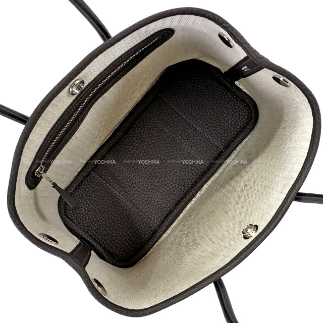 HERMES Handbag Neo Garden Party 23 Ebene Veau Negonda Silver HW Stamp K[BRAND NEW][Authentic]