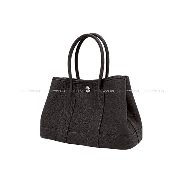 HERMES Handbag Neo Garden Party 23 Ebene Veau Negonda Silver HW Stamp K[BRAND NEW][Authentic]