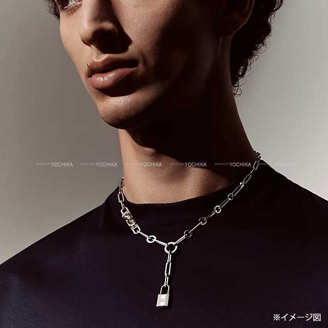 HERMES necklace Kelly Chaine lariat Cadena PM Silver Silver925 (SV925 Ag925)[EXCELLENT][Authentic]