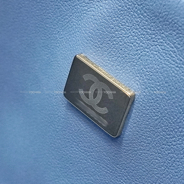 CHANEL Shoulder bag Matelasse 25 COCO mark Sequin Blue Denim Mat Gold HW A01112[EXCELLENT][Authentic]