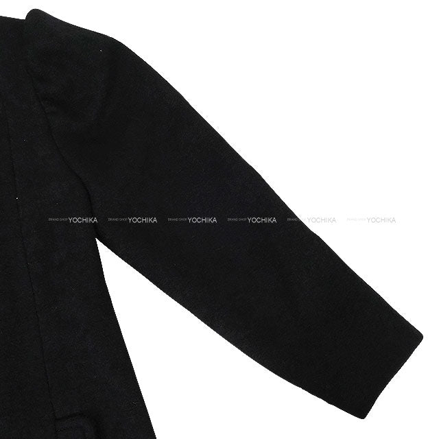 CHANEL Stainless collar coat Stand Collar Matelasse COCO button Power Shoulder Noir (Black) Wool/Nylon/Silk #34 P80548V[EXCELLENT][Authentic]