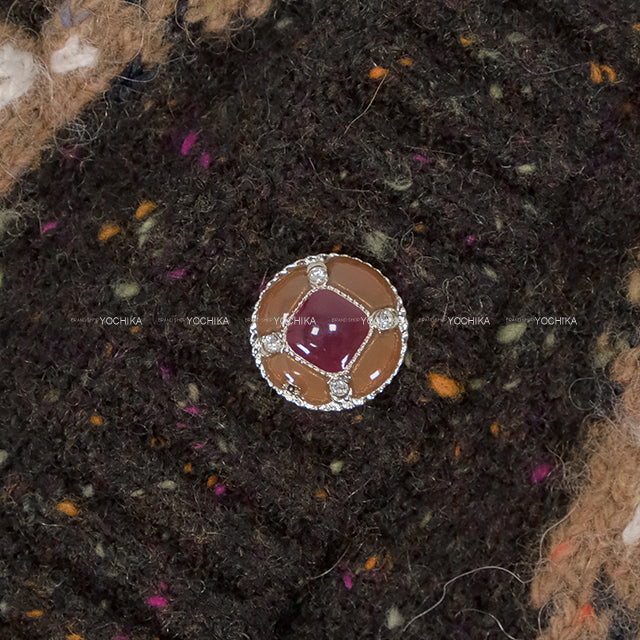 2025-26 COCO NEIGE Collection CHANEL Cardigan Long Sleeve Reindeer Clover Tweed Brown Cashmere #34 P79712[BRAND NEW][Authentic]