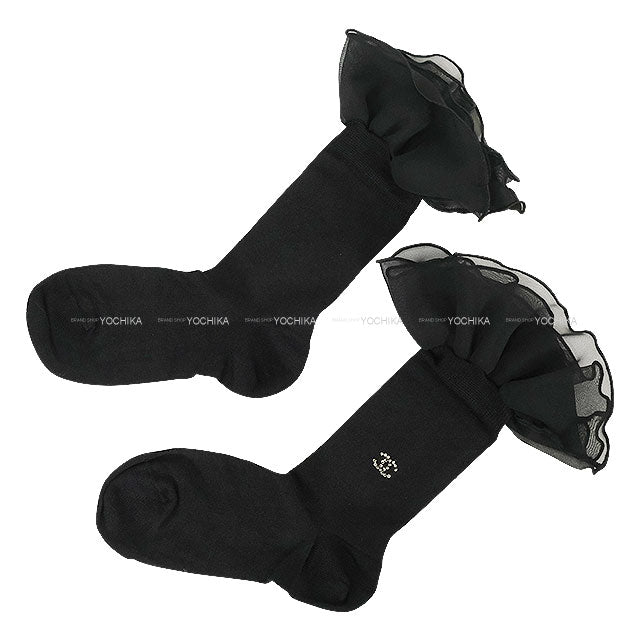 New 2025-26AW CHANEL Socks COCO Mark Rhinestone Noir (Black) Silk/Cotton[BRAND NEW][Authentic]
