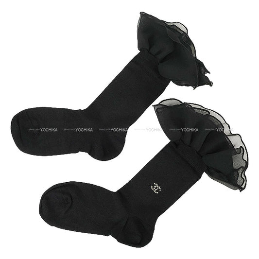 New 2025-26AW CHANEL Socks COCO Mark Rhinestone Noir (Black) Silk/Cotton[BRAND NEW][Authentic]