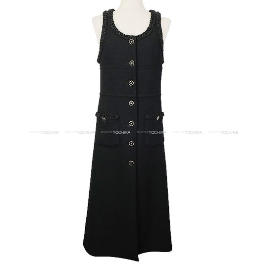 2025-26AW CHANEL dress Midi COCO Button Tweed one piece Noir (Black) Wool /Polyamide #34 P80424[BRAND NEW][Authentic]