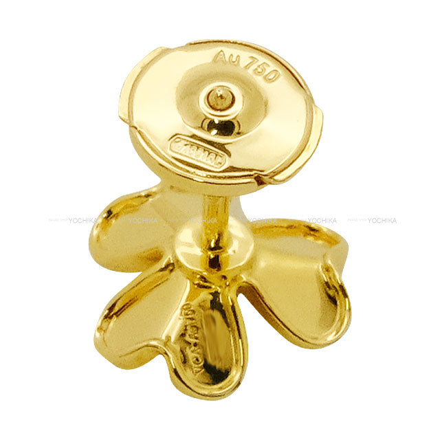 Van Cleef & Arpels pierced earring Frivole MiniYellow Gold K18YG/Diamond 0.1ct VCARPJMN00[EXCELLENT][Authentic]