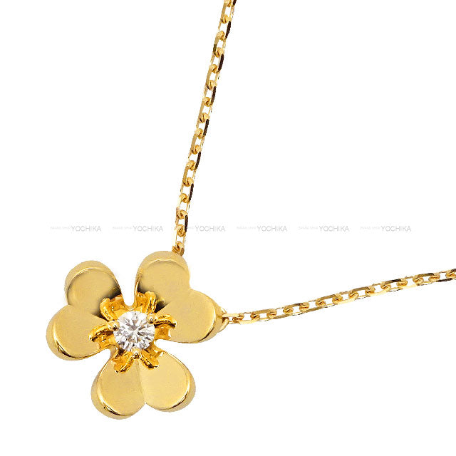 Van Cleef & Arpels necklace Frivole Pendant Mini Gold K18YG/Diamond Gold HW VCARP0J100[EXCELLENT][Authentic]