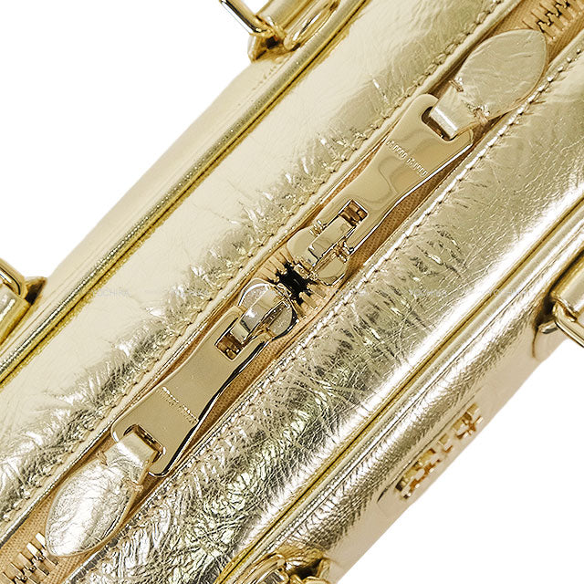 Miu Miu Handbag Arcadie leather bag 2way Regular Gold Sheepskin Champagne Gold HW 5BB142[BRAND NEW][Authentic]