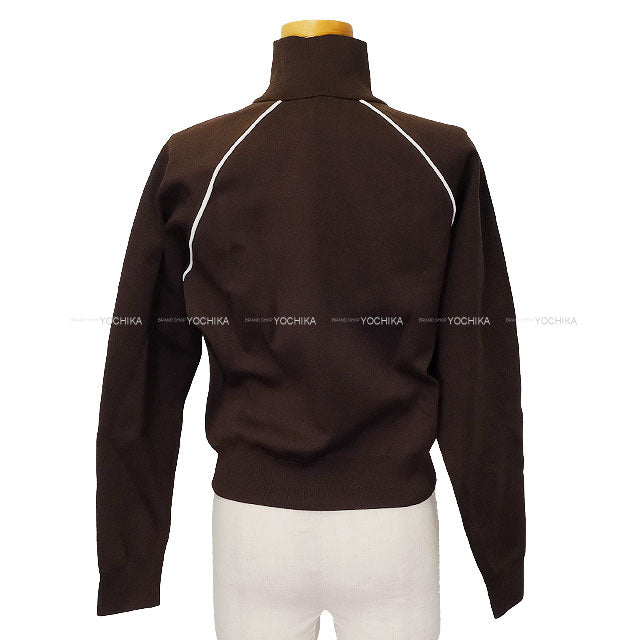Miu Miu Tops Technical Yarn Sweat Brown Recycled polyamide #36 MMF889[BRAND NEW][Authentic]