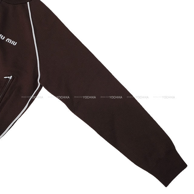 Miu Miu Tops Technical Yarn Sweat Brown Recycled polyamide #36 MMF889[BRAND NEW][Authentic]