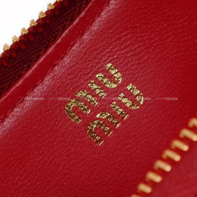 Miu Miu Pouch Matelasse Red Leather Gold HW 5RA015[BRAND NEW][Authentic]