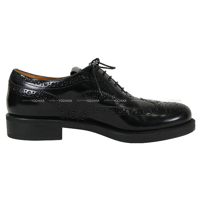 Miu Miu dress shoes Miu Miu×Church's Ladies Oxford Brogue Shoes Noir (Black) Leather #37.5 5E038E055[EXCELLENT][Authentic]
