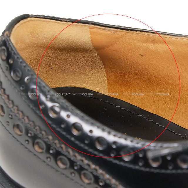 Miu Miu dress shoes Miu Miu×Church's Ladies Oxford Brogue Shoes Noir (Black) Leather #37.5 5E038E055[EXCELLENT][Authentic]