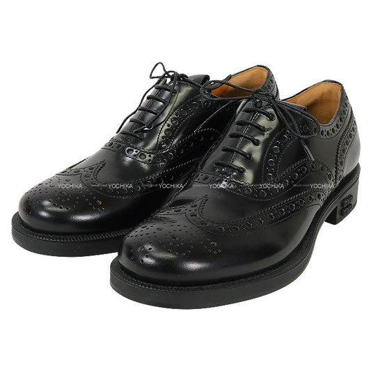 Miu Miu dress shoes Miu Miu×Church's Ladies Oxford Brogue Shoes Noir (Black) Leather #37.5 5E038E 055[EXCELLENT][Authentic]