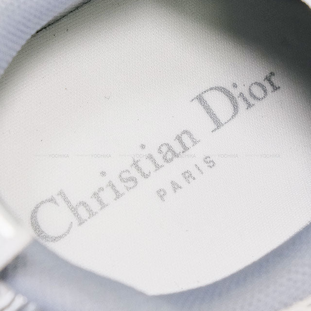 Dior sneakers Mesh Laminate Leather Effect Panel Silver Technical Fabric/Cotton #37.5 KCK414TRL_S59K[EXCELLENT][Authentic]