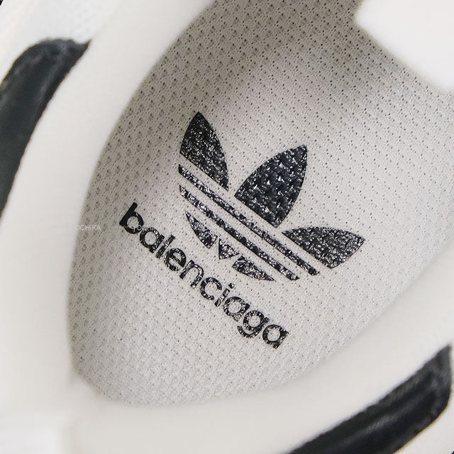 BALENCIAGA sneakers BALENCIAGA×Adidas Triple S Noir (Black)/Blanc (White)/Grey Mesh/Fake Leather #38 710020[BRAND NEW][Authentic]