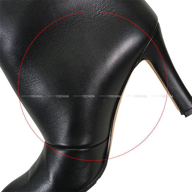 [Pre-loved] MANOLO BLAHNIK boots Ladies Long Noir (Black) Leather #38[LIKE NEW][Authentic]