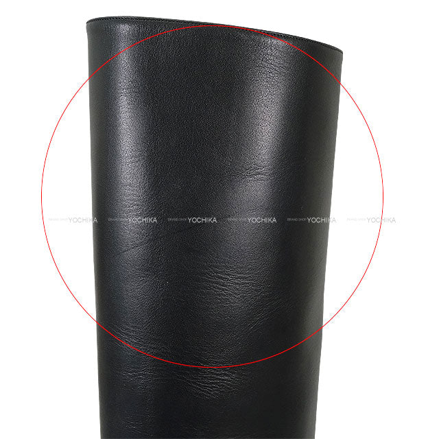 [Pre-loved] MANOLO BLAHNIK boots Ladies Long Noir (Black) Leather #38[LIKE NEW][Authentic]