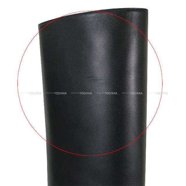 [Pre-loved] MANOLO BLAHNIK boots Ladies Long Noir (Black) Leather #38[LIKE NEW][Authentic]