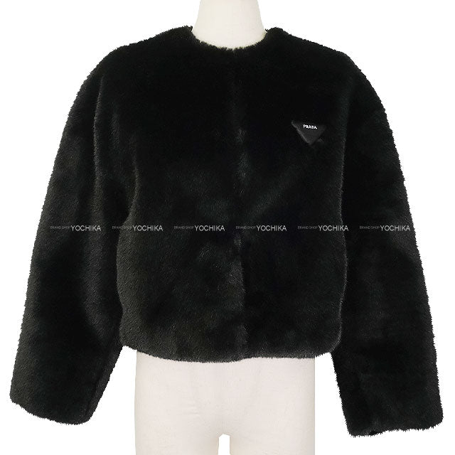 PRADA Plainly colored jacket Ladies Aspen Noir (Black) Polyester #36 PZV008_12DH_F002_S_231[BRAND NEW][Authentic]