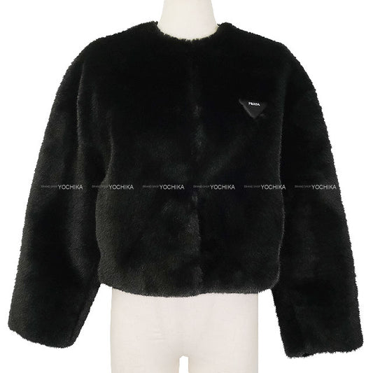 PRADA Plainly colored jacket Ladies Aspen Noir (Black) Polyester #36 PZV008_12DH_F002_S_231[BRAND NEW][Authentic]