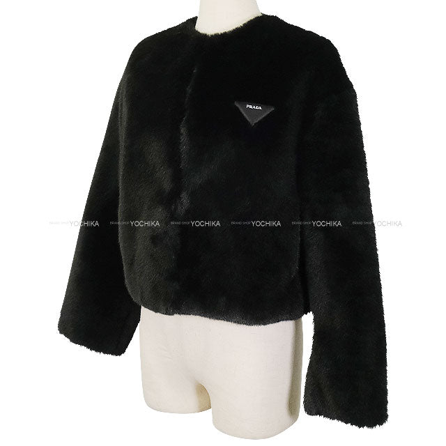 PRADA Plainly colored jacket Ladies Aspen Noir (Black) Polyester #36 PZV008_12DH_F002_S_231[BRAND NEW][Authentic]