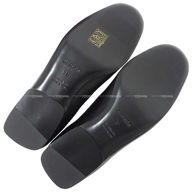 HERMES ballet shoes(flat shoes) Riz Noir (Black) Nappa Leather #37[BRAND NEW][Authentic]