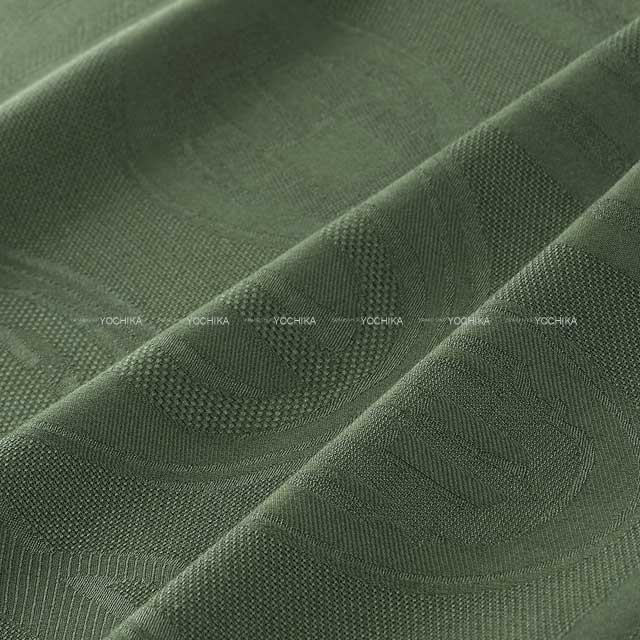 HERMES scarf Carre 115 Bouclerie Moderne Vertland Cashmere/Silk[EXCELLENT][Authentic]