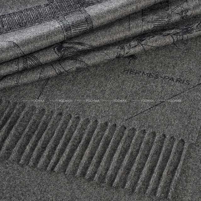 HERMES Stall Muffler Cavalcadour Anthracite Cashmere100%[BRAND NEW][Authentic]