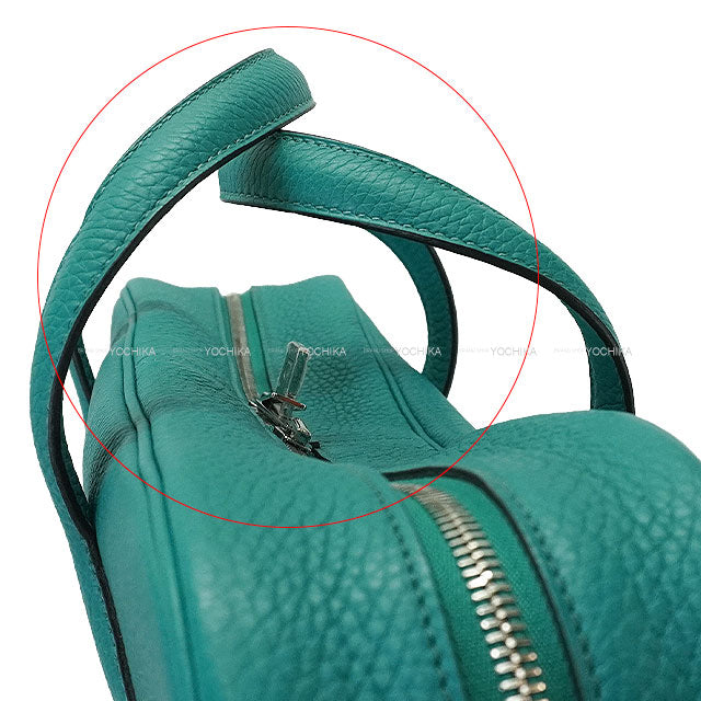 HERMES Handbag Victoria 2 12H Bleu Paon Taurillon Clemence Silver HW Stamp X[EXCELLENT][Authentic]