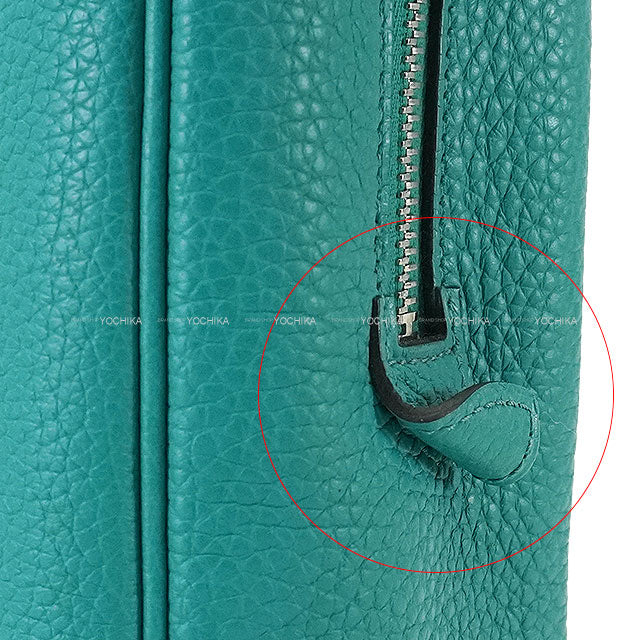 HERMES Handbag Victoria 2 12H Bleu Paon Taurillon Clemence Silver HW Stamp X[EXCELLENT][Authentic]