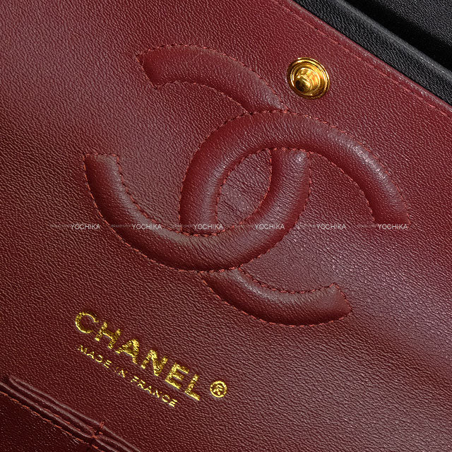 CHANEL Shoulder bag Matelasse 25 W flap Chain Noir (Black) Lambskin Gold HW A01112[EXCELLENT][Authentic]