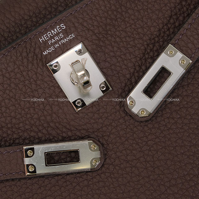 HERMES Shoulder bag Kelly25 Retourne with Bandouliere Rouge Sellier/Rose Confetti Veau Togo Silver HW Stamp K[EXCELLENT][Authentic]