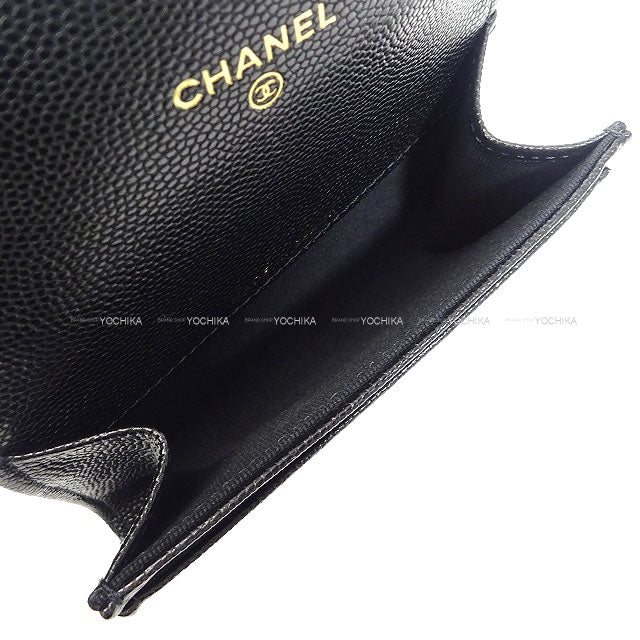 CHANEL card holder Timeless COCO Mark Noir (Black) Graind Calf(Caviarskin) AP4705[BRAND NEW][Authentic]
