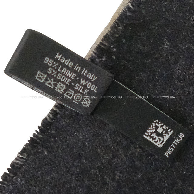 CHANEL Stall Large logo 2 patterns COCO mark two tone Beige/Blanc (White)/Noir (Black) Cashmere AAB347[BRAND NEW][Authentic]