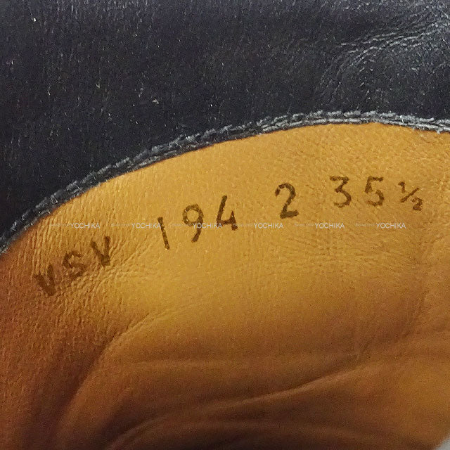 [Pre-loved] VALENTINO boots Ankle Studs Noir (Black) Graind Calf(Caviarskin) #35.5 Gold HW VSV1942[LIKE NEW][Authentic]