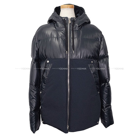 2022AW HERMES Down jacket With Flap Pocket Navy Nylon Down/Polyester/Feather #46[EXCELLENT][Authentic]