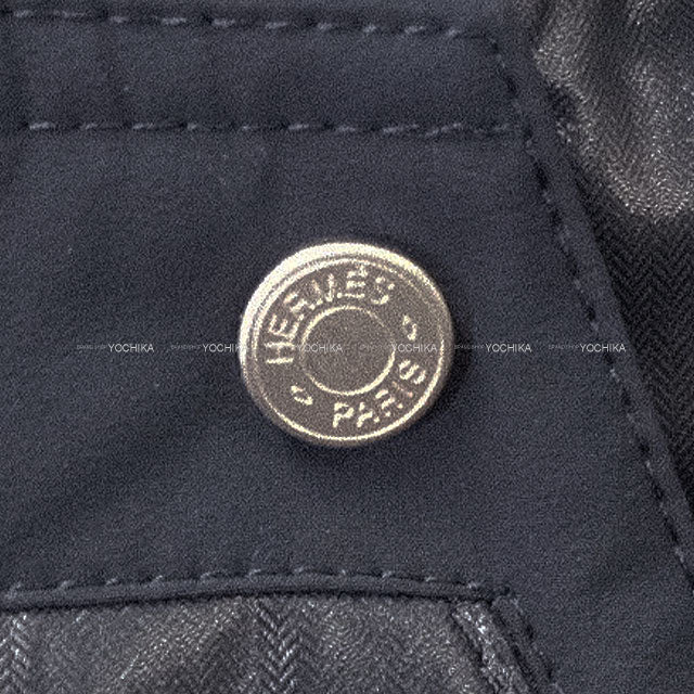 2022AW HERMES Down jacket With Flap Pocket Navy Nylon Down/Polyester/Feather #46[EXCELLENT][Authentic]