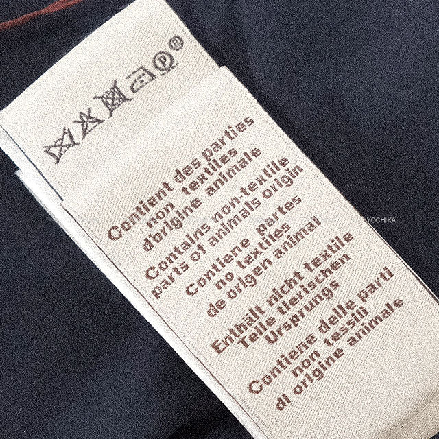 2022AW HERMES Down jacket With Flap Pocket Navy Nylon Down/Polyester/Feather #46[EXCELLENT][Authentic]