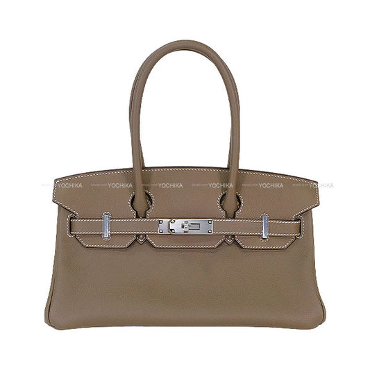 HERMES Shoulder bag Shoulder Birkin29 Etoupe Evercolor Silver HW Stamp W[BRAND NEW][Authentic]