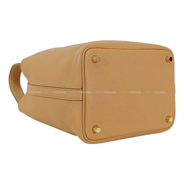 [Pre-loved] HERMES Handbag Picotin Lock 18 PM Chai Taurillon Clemence Gold HW Stamp Z[LIKE NEW][Authentic]